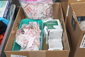 Band-Aids alcohol pads surgical tape