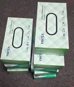 lot of vinyl examination gloves