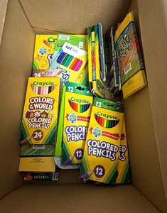 lot of colored pencils by Crayola and Sargeant art