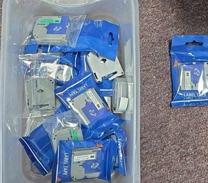 bin of label tape