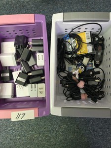 wall plugs mostly USB with charging cords mostly USBC and micro usb