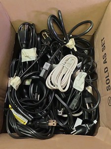 assortment of power cords