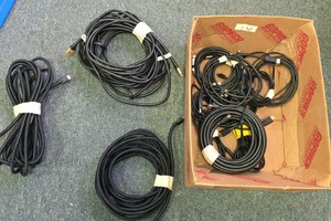 three large HDMI cables with smaller HDMI cables