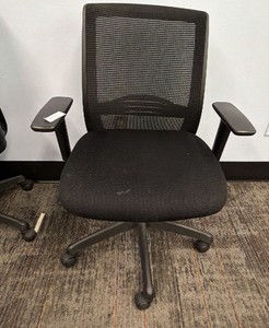 adjustable height, office chair, black