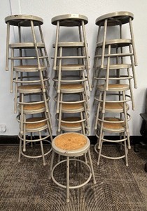 National public seating 14 round stools 19 in lot