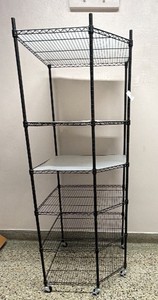 corner bakers rack on wheels