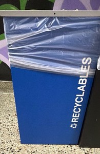 Metal trashcan