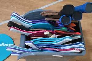 assortment of paddles