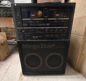 mega star double cassette deck, digital echo