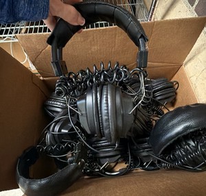 box of headphones (10 in lot)
