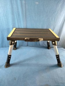 Foldable, height-adjustable RV step stool