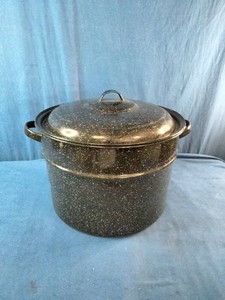 Granite Ware brand speckled enamelware canning pot