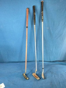 Vintage hickory shaft golf club, Taylormade Putter