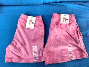 Members Mark tie-dye sweat shorts in a pink colorway with side pockets.  Size Small