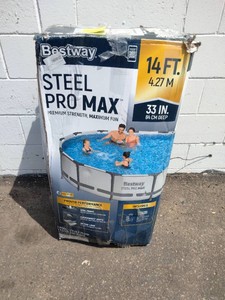Bestway Steel Pro MAX 14-foot round above-ground pool set,