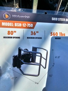2026 - Unused - WOLVERINE - Bale Squeeze Hydraulic Adjustable - BSH-12-75D