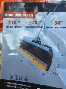 2026 - Unused - WOLVERINE - 6 Way Dozer Blade - SWDB-11-84W