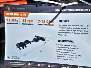 2026 - Unused - WOLVERINE - Mini Auger Drive & Bit - MAD-12-12D