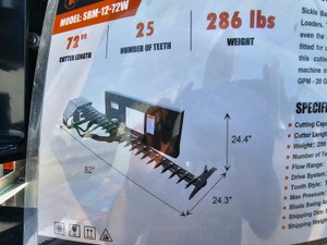 2026 - Unused - WOLVERINE - Skid Steer Sickle Bar Mower - SBM-12-72W