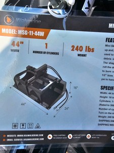 2026 - Unused - WOLVERINE - Mini Skid Steer Stump Grapple - MSG-11-44W