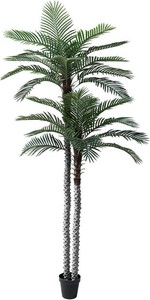 $161 Nafresh 10ft Tall UV Resistant Faux Palm Tree, 120in Artificial Palm Tree Indoor Outdoor with Real Bark and Realistic Leaves and for Home House Office Living Room Yard Patio.