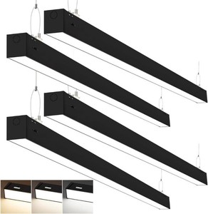 $180 kadision Linkable 4FT LED Linear Light, 3000K4000K5000K 40W 5200lm, 0-10V Dimmable Suspended Linear LED Lighting Fixture for Offices Retails Shops, ETL Listed (4 Pack)