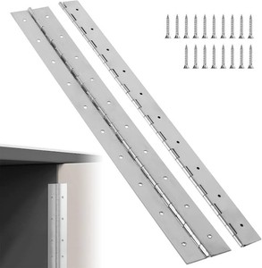 2 Pack Heavy Duty Piano Hinges, 36 Inch x 3 Inch Open Width Stainless Steel Hinge 0.06 Thick Sliver Continuous With Screws for Wood Furniture, Door, Wooden Box