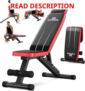 Nicepeople Adjustable Weight Bench up to 62, Dual-Support & ASTM-Tested Workout Bench & 10 Backrests for Chest Shoulders Arms for Home Gym, 660LBS Capacity but Compact and Foldable Strength Bench Apartment Room