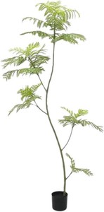 Artificial Jacaranda Tree   Lifelike Green Leaves, Flexible Branches, Includes Nursery Planter