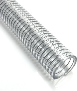 Clear Wire Reinforced Suction Hose 2 ID   2-516 OD - 25ft Heavy Duty Flexible PVC Spiral Steel Wire Pipe High Pressure Vacuum Vinyl Tubing for Drawing Water Oil Powder (25 ft, 2 ID)
