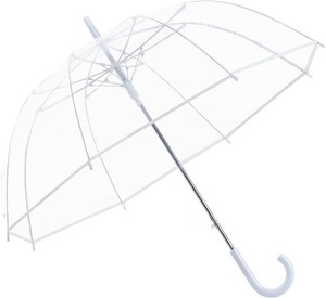 2 Pack Clear Bubble Umbrella Wedding Transparent Large Stick Umbrella Bulk for Rain Windproof, Auto Open J Hook