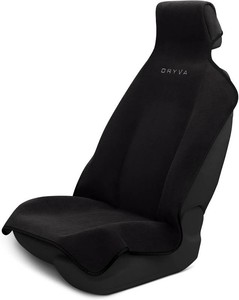 DryvaSeat - Premium Microfiber Towel Car Seat Cover - Waterproof & Sweatproof - Universal Fit, Machine Washable, Non-Slip - Seat Protector for Car, Truck, SUV, Van (Shadow Black, 1 Pack)