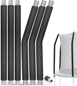 Trampoline Poles Replacement for Skywalker Or Jumpzylla Trampoline Net  Galvanized Trampoline Replacement Parts,Replaces Skywalker #4201 4202 4135&Jumpzylla 8-14ft,Safety Protective Foam Sleeve