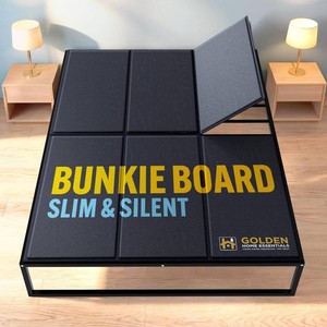 Golden Home Essentials Premium 10mm Queen Size Bunkie Board (60 x 80)   Slim Low-Profile Mattress Support   Quiet, Moisture-Resistant, Lightweight Bed Board for Platform & Slatted Frames