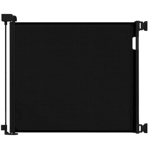 Veraste Retractable Baby Gate for Doorways and Stairs, Mesh Safety Gate for Pet, Indoor & Outdoor Use, One-Hand Operation, Easy Installation, 33.6 Tall, Expands to 55 Wide Black,33.6x55