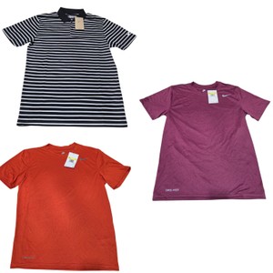 Lot of 3 Nike Mens Small Dri-FIT Shirts  Training Tees & Striped Golf Polo, NWT