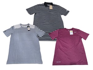 Nike & Under Armour Mens Small Shirt Lot  Dri-FIT Tee, Golf Polo & HeatGear Top, NWT