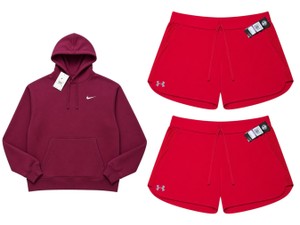 Nike Mens XXL Training Hoodie & 2 Under Armour Womens XXL Athletic Shorts  NWT