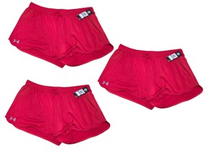 Lot of 3 Womens Under Armour Athletic Shorts Size XXL Red New With Tags