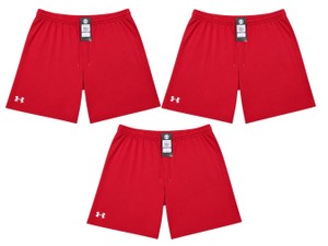 Lot of 3 Mens Under Armour Athletic Shorts Size XXL Red New With Tags
