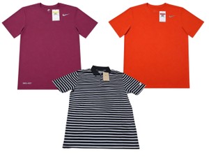 Over $100 MSRP 3-Piece Mens Nike Size Small Shirt Lot  Dri-FIT Golf Polo & Training T-Shirts  New With Tags
