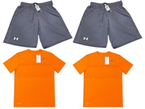 4-Piece Mens Size Medium Nike & Under Armour Athletic Lot  2 Shirts & 2 Shorts  New With Tags