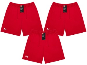 3-Piece Mens Under Armour Red Athletic Shorts Lot  Size XL  New With Tags