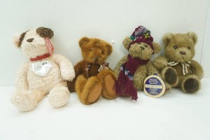 collectible plush bears, dog