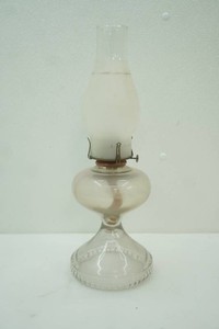 vintage glass oil lamp