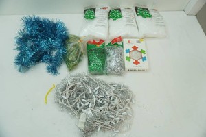 christmas holiday snow, tinsel, string light