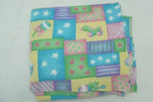 nursery theme print fleece material 44 x 52