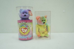 2 TY Beanie Babies encased in acrylic cases