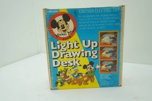 vintage Mickey Mouse Club Light up Drawing Desk