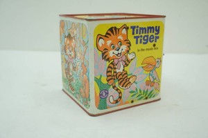 vintage 1968 model Mattel Timmy Tiger in the music box